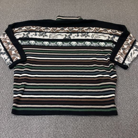 Chacok Sweater Lambs Wool Blend France Boho Bat Wing Sleeves Vintage Mock Flawed - Picture 6 of 11